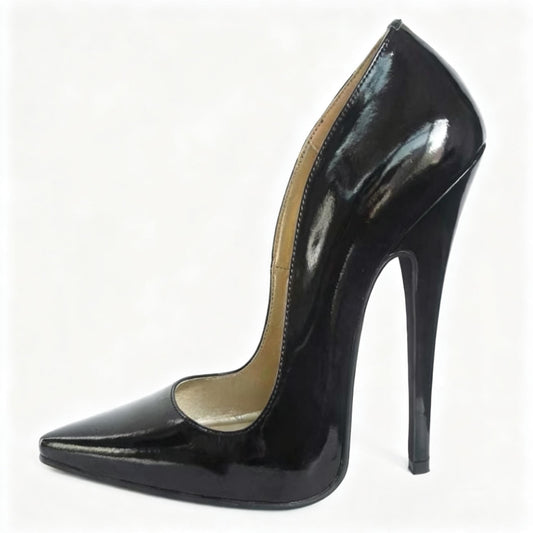 Wonderheel Real Leather 16cm Stiletto Heel Sexy High Heel Slip On Pointed Toe Pumps