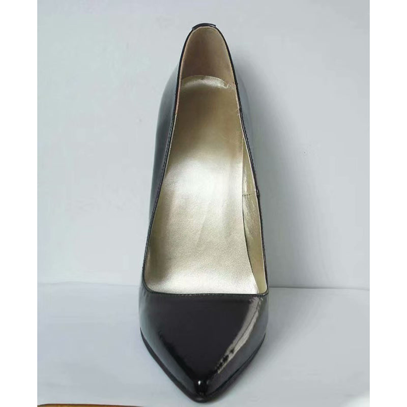 Wonderheel Real Leather 16cm Stiletto Heel Sexy High Heel Slip On Pointed Toe Pumps