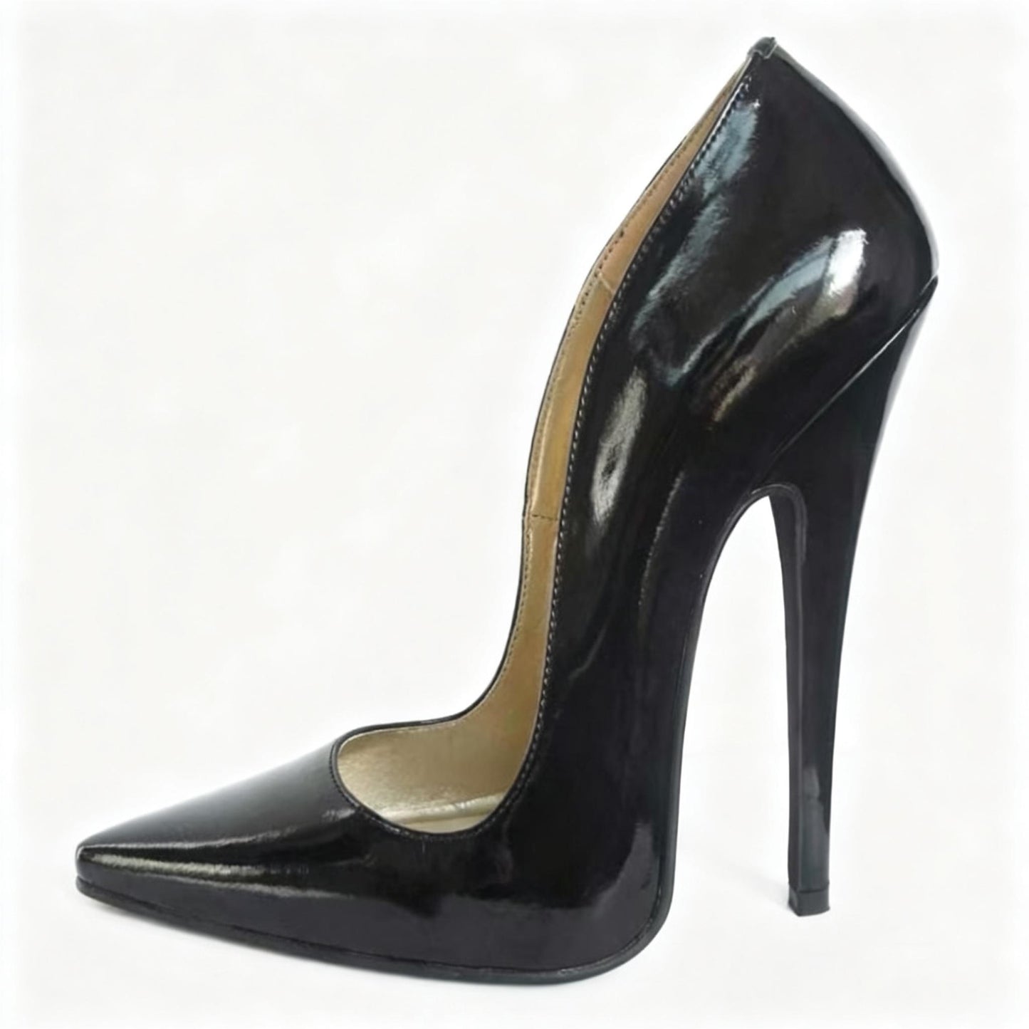 Wonderheel Real Leather 16cm Stiletto Heel Sexy High Heel Slip On Pointed Toe Pumps