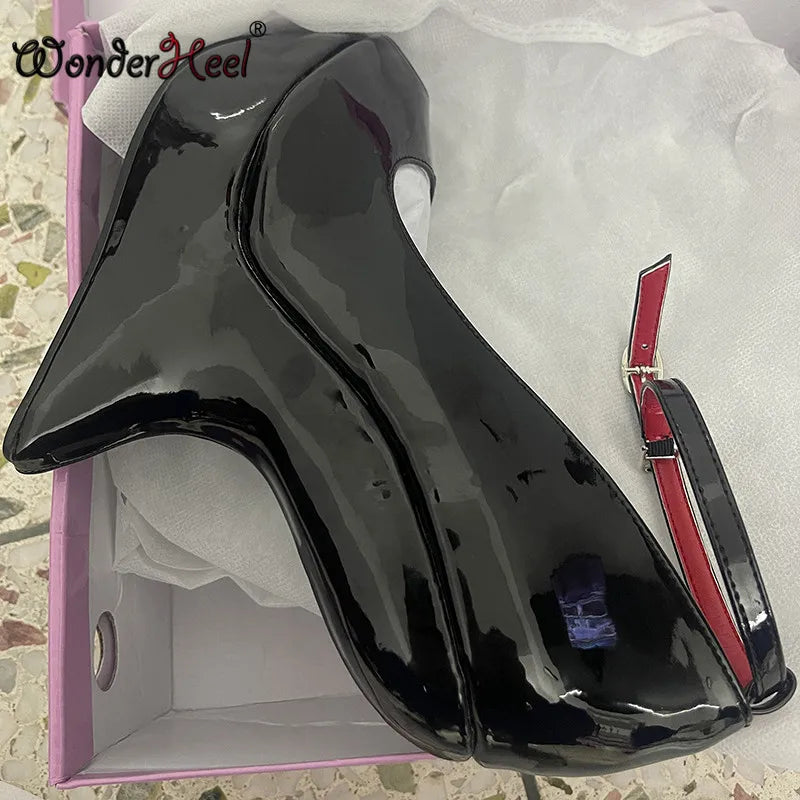 Wonderheel Summer Wedge heels 14cm with 4cm Platform Sexy Lady Ankle Straps Peep Toe Nightclub High Heels Pumps Dropshipping