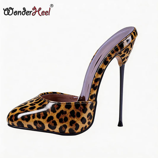 Wonderheel 16cm Ultra thin metal heels Patent Leather Women High heels Nightclub lady Slip on Sexy Shoes US13 Drop shipping