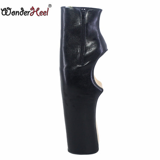 Wonderheel New 2021 Extremely high heel 38cm Wedges Heels Matte Leather platform fetish  boots Classic Style sexy Ankle boots