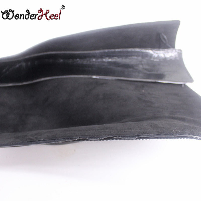 Wonderheel 2021 high heel 23cm wedges heel platform Over Knee fetish Matte leather Nightclub Cosplay fashion Thigh High Boots