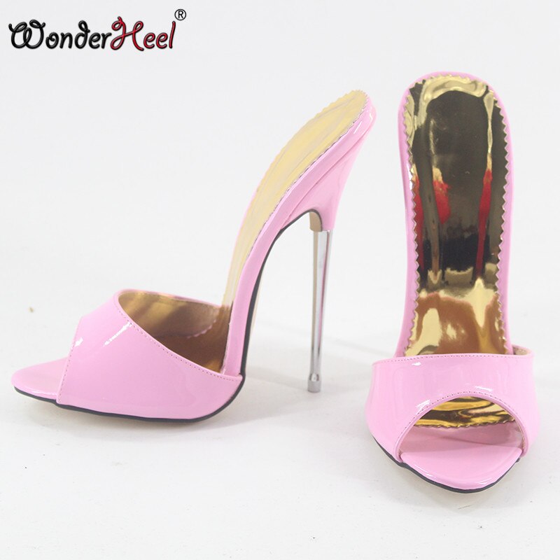 Wonderheel Super High Heel Appr 16cm Stiletto Heel Pink Patent Sexy 