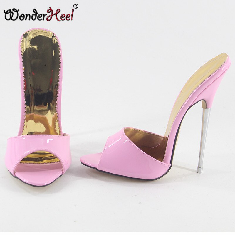 Wonderheel Super High Heel Appr 16cm Stiletto Heel Pink Patent Sexy 