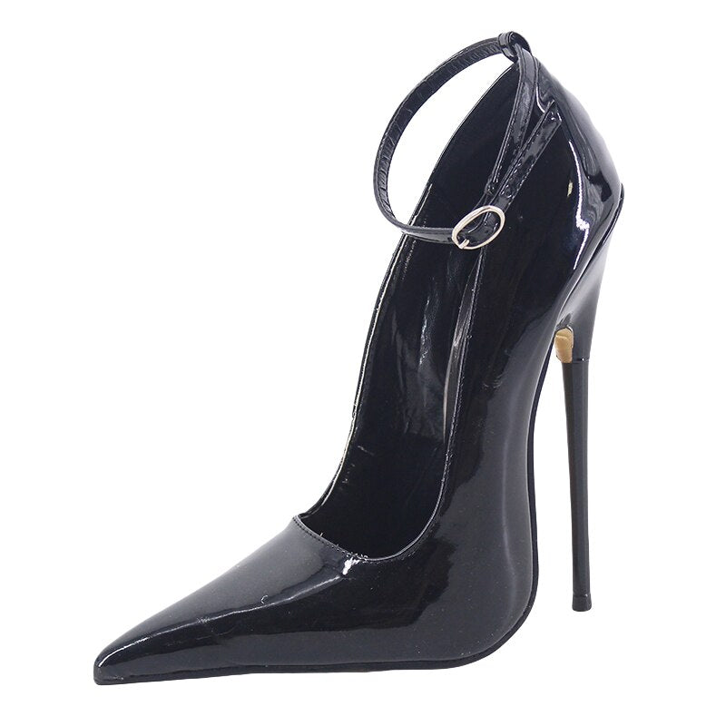 Wonderheel 2021 New 18cm Stiletto heel Ultra Long Pointed Toe Sexy Fetish Ankle Straps Women Fashion High Heels Pumps Big Size