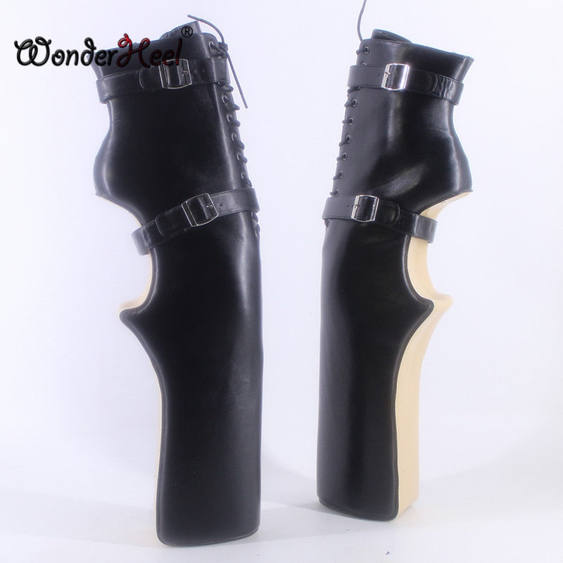 Wonderheel New 2021 Huge high heel 38cm Wedges Heels platform fetish Buckle Straps boots Super Girl sexy Ankle boots