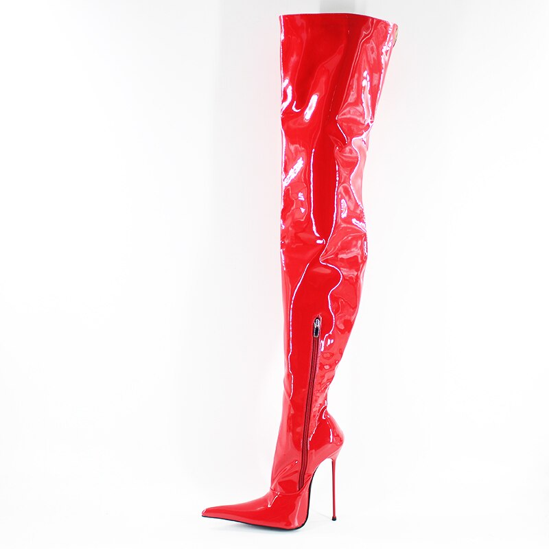 Wonderheel New 14cm/16cm/18cm stiletto heel super high heels extremely pointed toe ultra thin metal heel sexy over knee boots