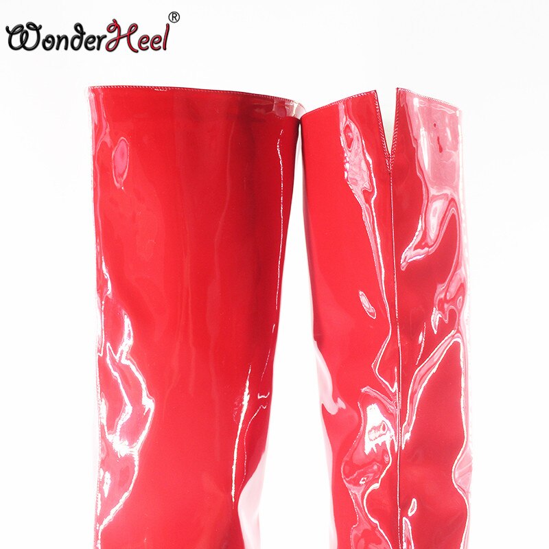 Wonderheel New 14cm/16cm/18cm stiletto heel super high heels extremely pointed toe ultra thin metal heel sexy over knee boots