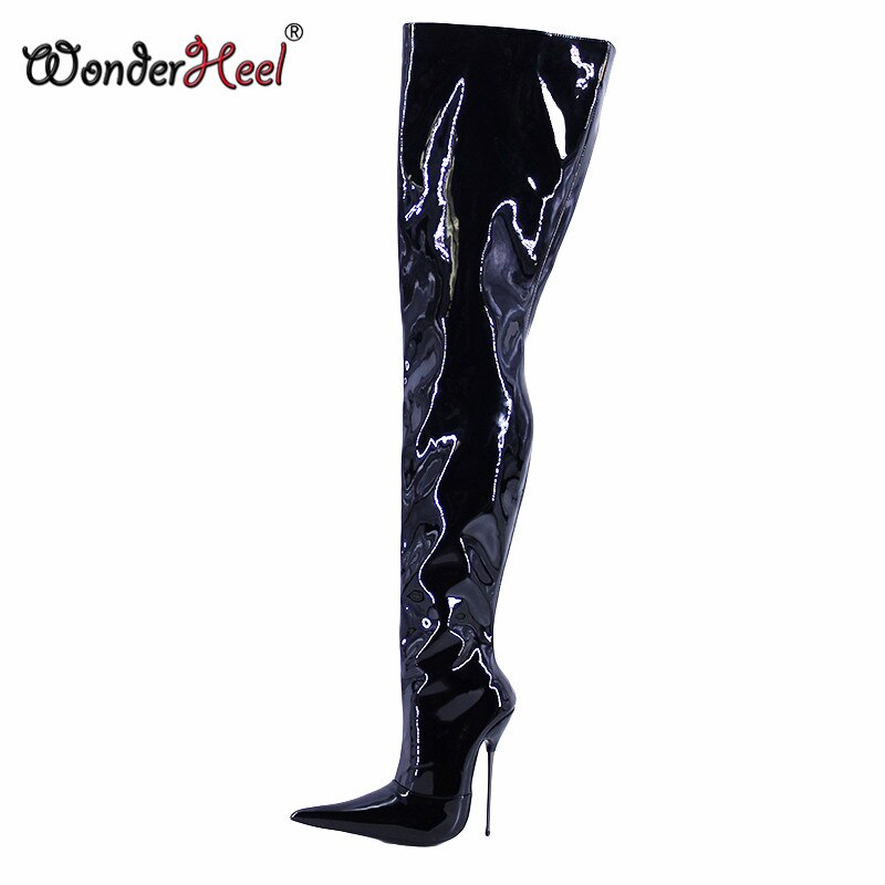 Wonderheel New 16cm Stiletto Heel Super High Heels Extremely Pointed Toe Ultra Thin Metal Heel Sexy Girl Over Knee Boots Dropshipping